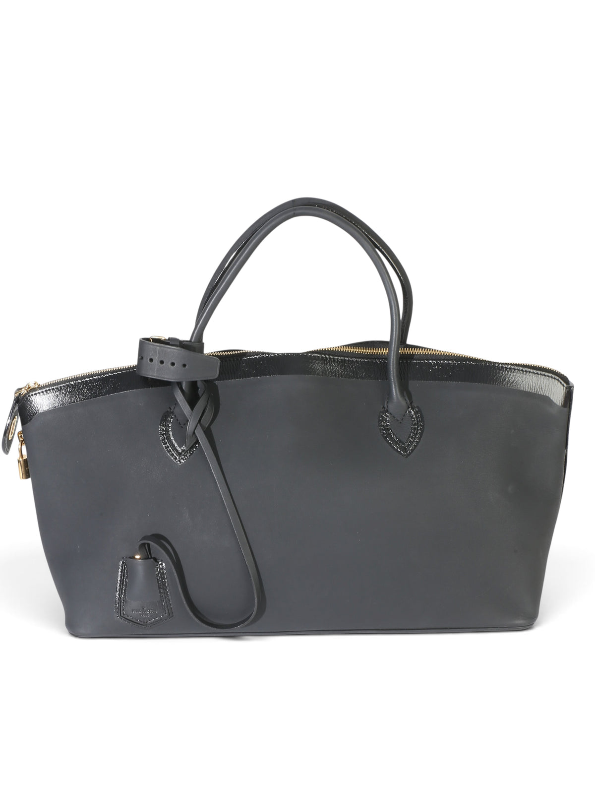 Louis Vuitton Black Leather Obsession Lockit East-West Bag