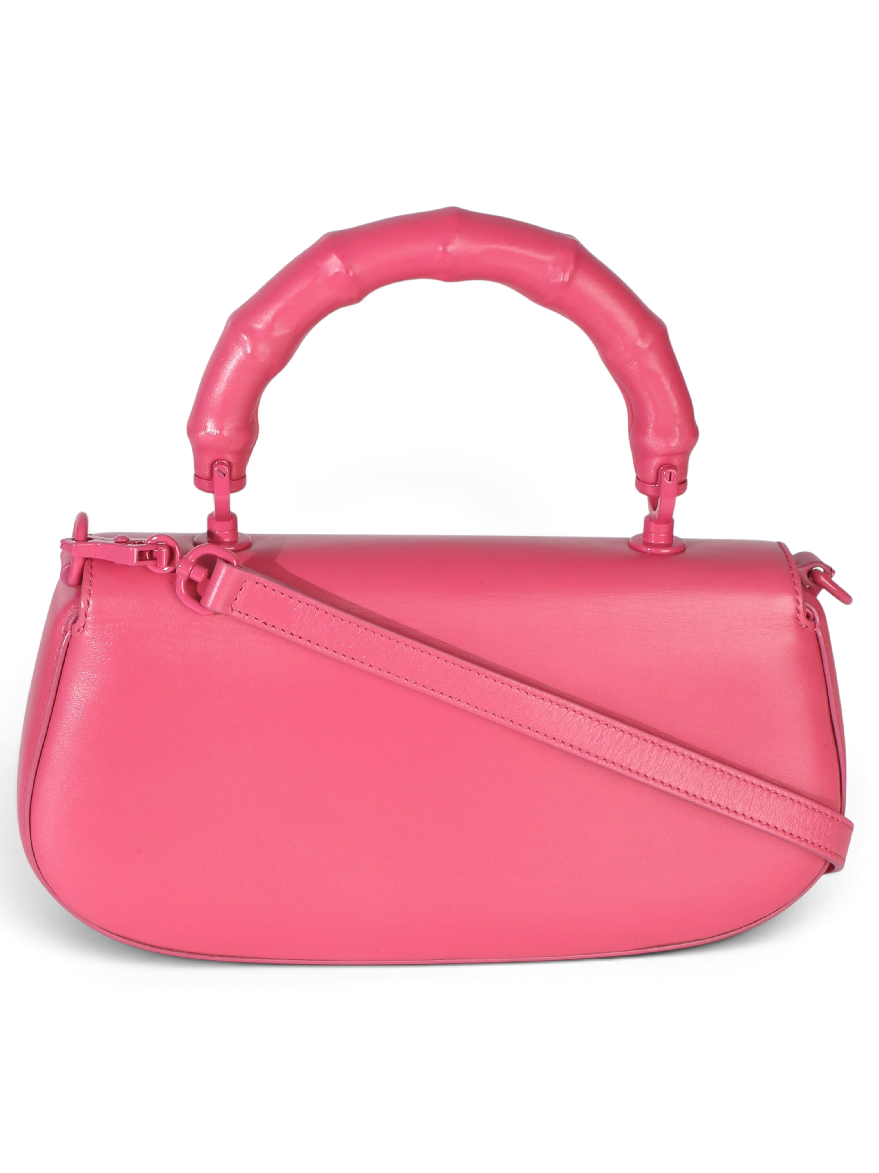 Gucci Pink Calfskin Medium Bamboo Diva Bag