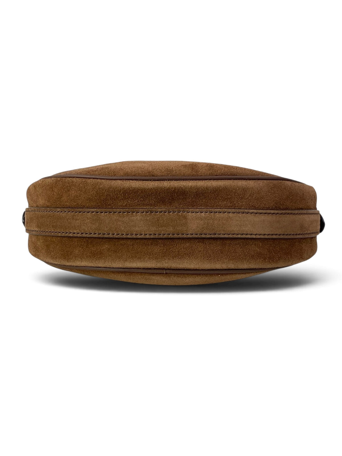 Prada Brown Suede Leather Arque Small Two Way Full Set