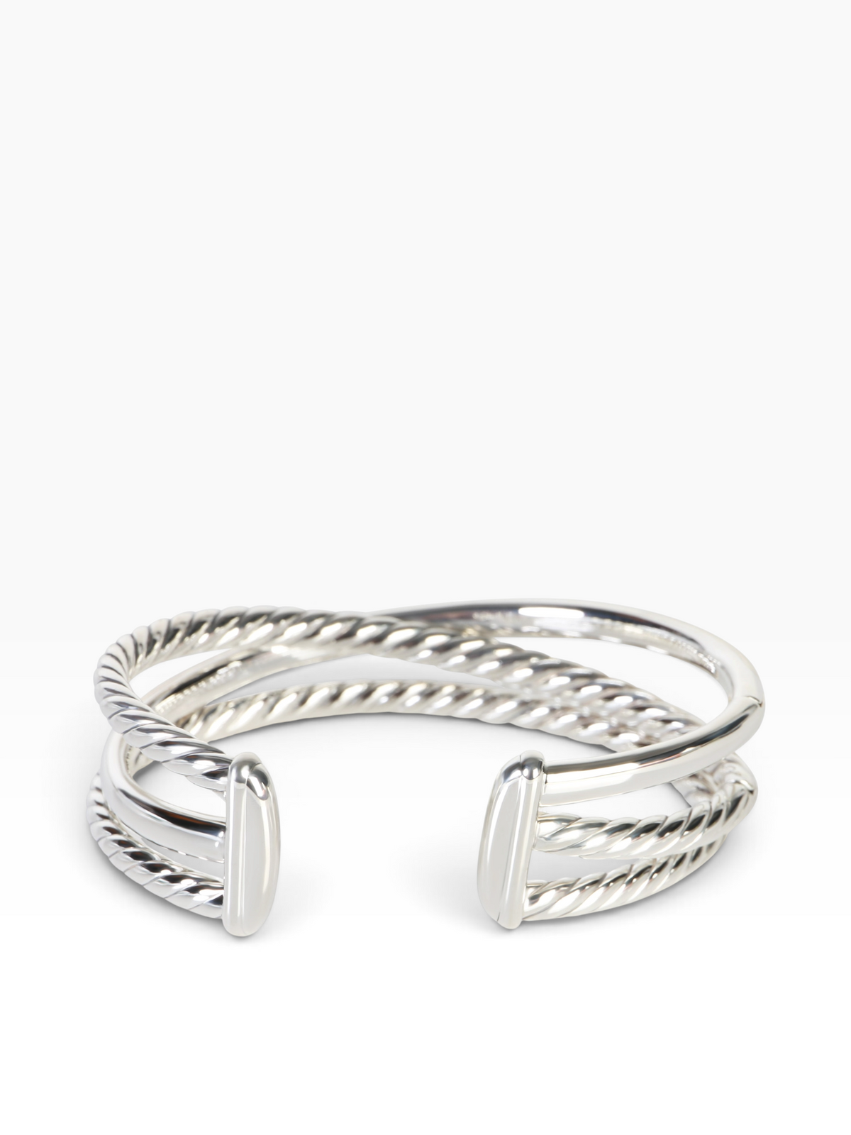David Yurman Yellow Gold & Sterling Silver Bold Crossover Bracelet