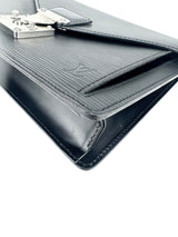 Louis Vuttion Black Epi Leather Pochette Sellier Dragonne Clutch Bag