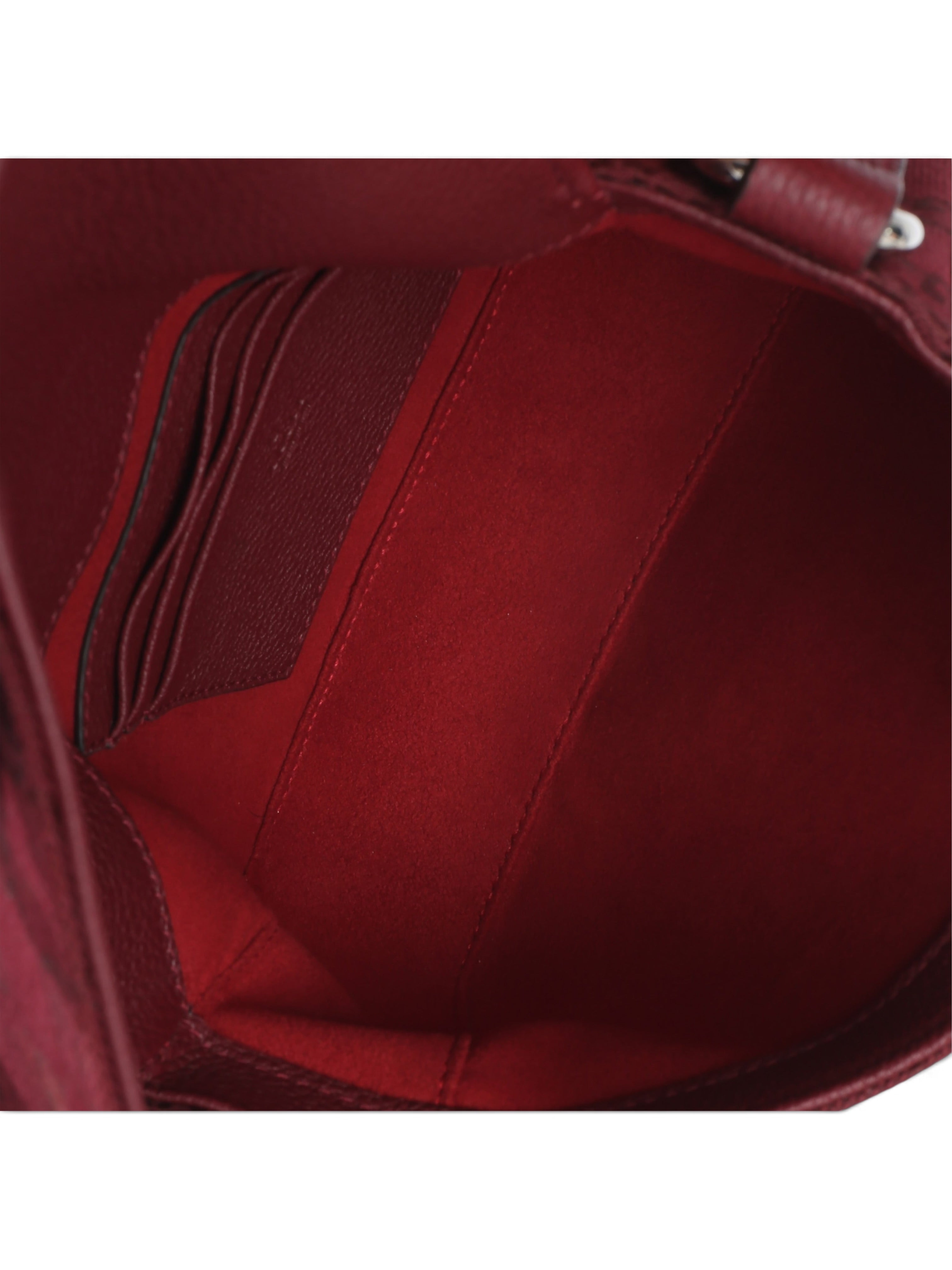 Gucci Burgundy Monogram Canvas Small Buckle Messenger
