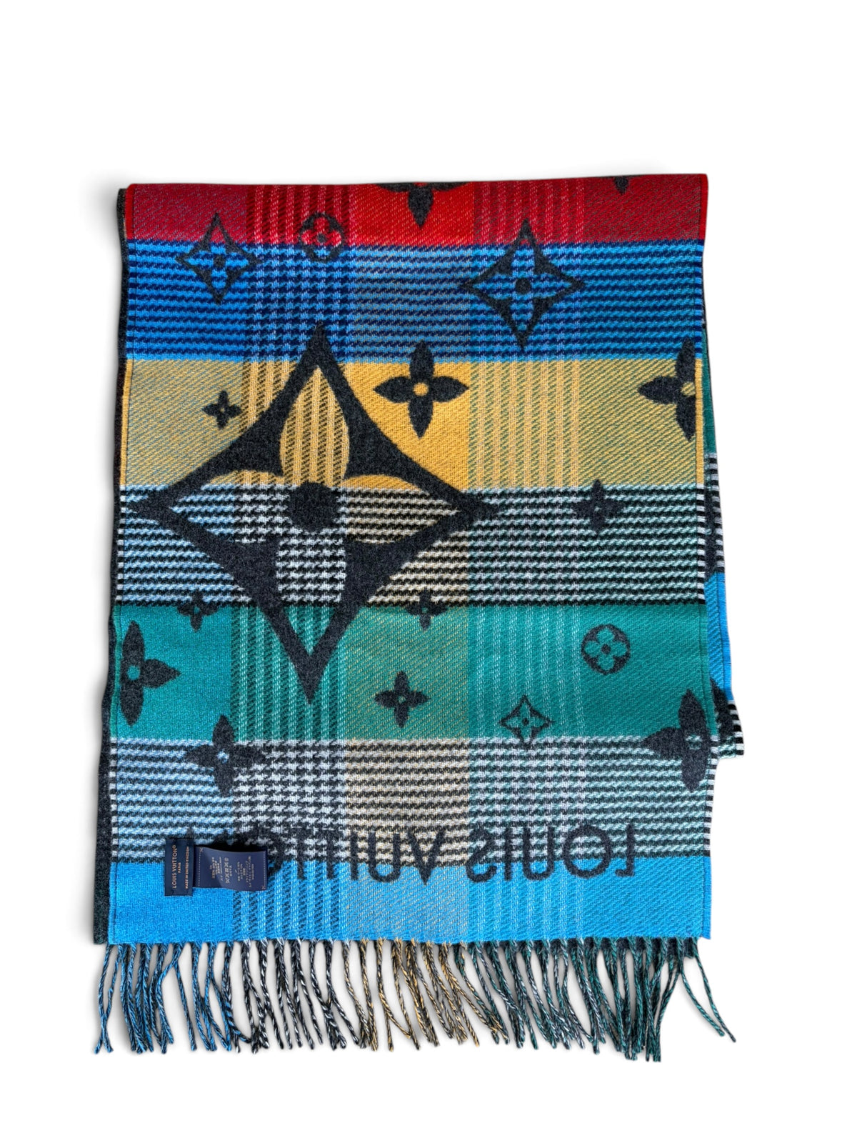 Louis Vuitton Wool Galaxy Tartan Scarf