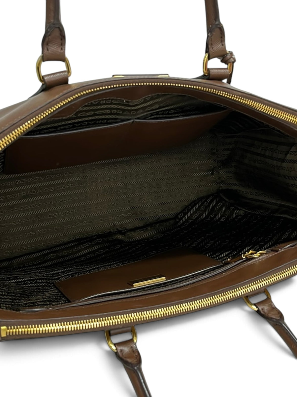 Prada Chocolate Brown Saffiano Leather Galleria Tote Large