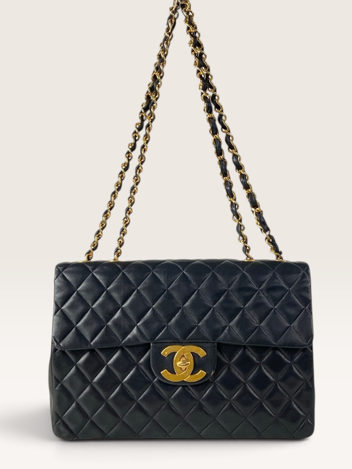 Chanel Large Quilted Maxi Vintage Flap Lambskin