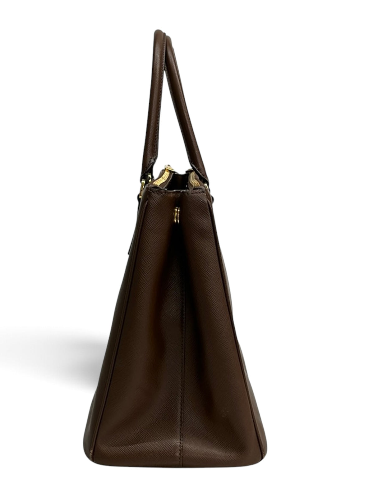Prada Chocolate Brown Saffiano Leather Galleria Tote Large