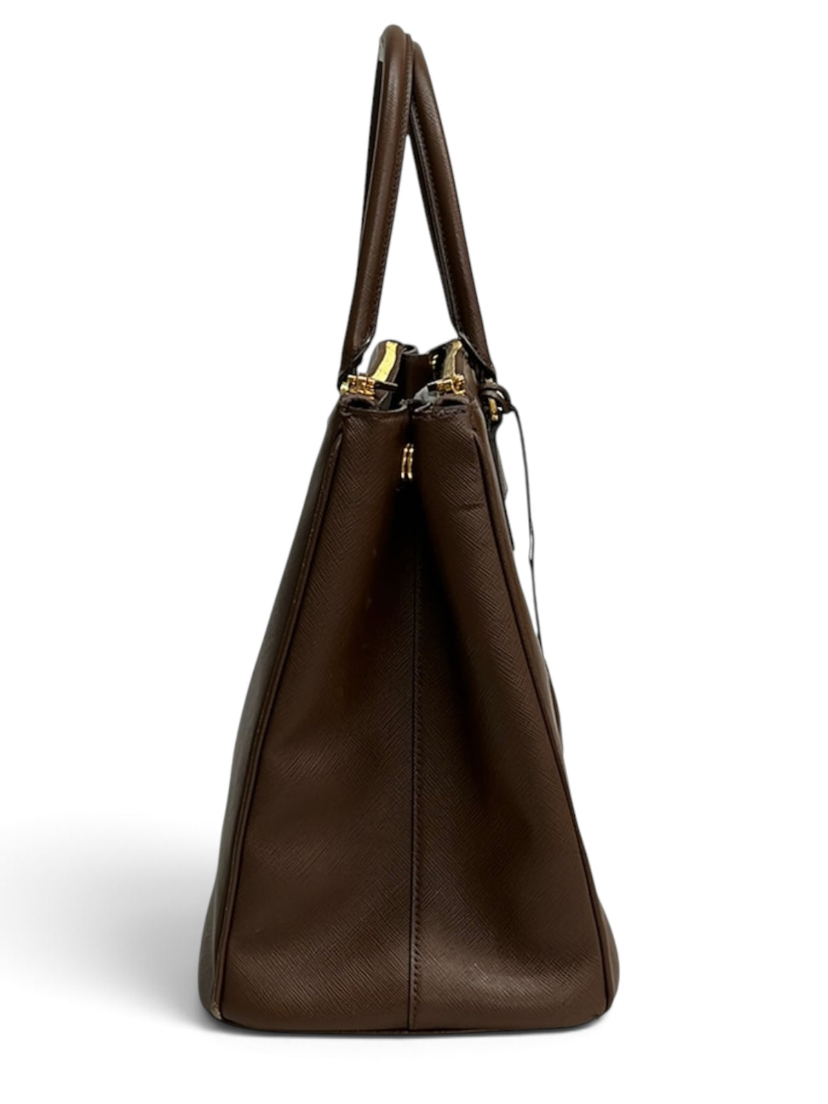 Prada Chocolate Brown Saffiano Leather Galleria Tote Large