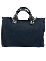 Chanel Black Denim Deauville Small Tote