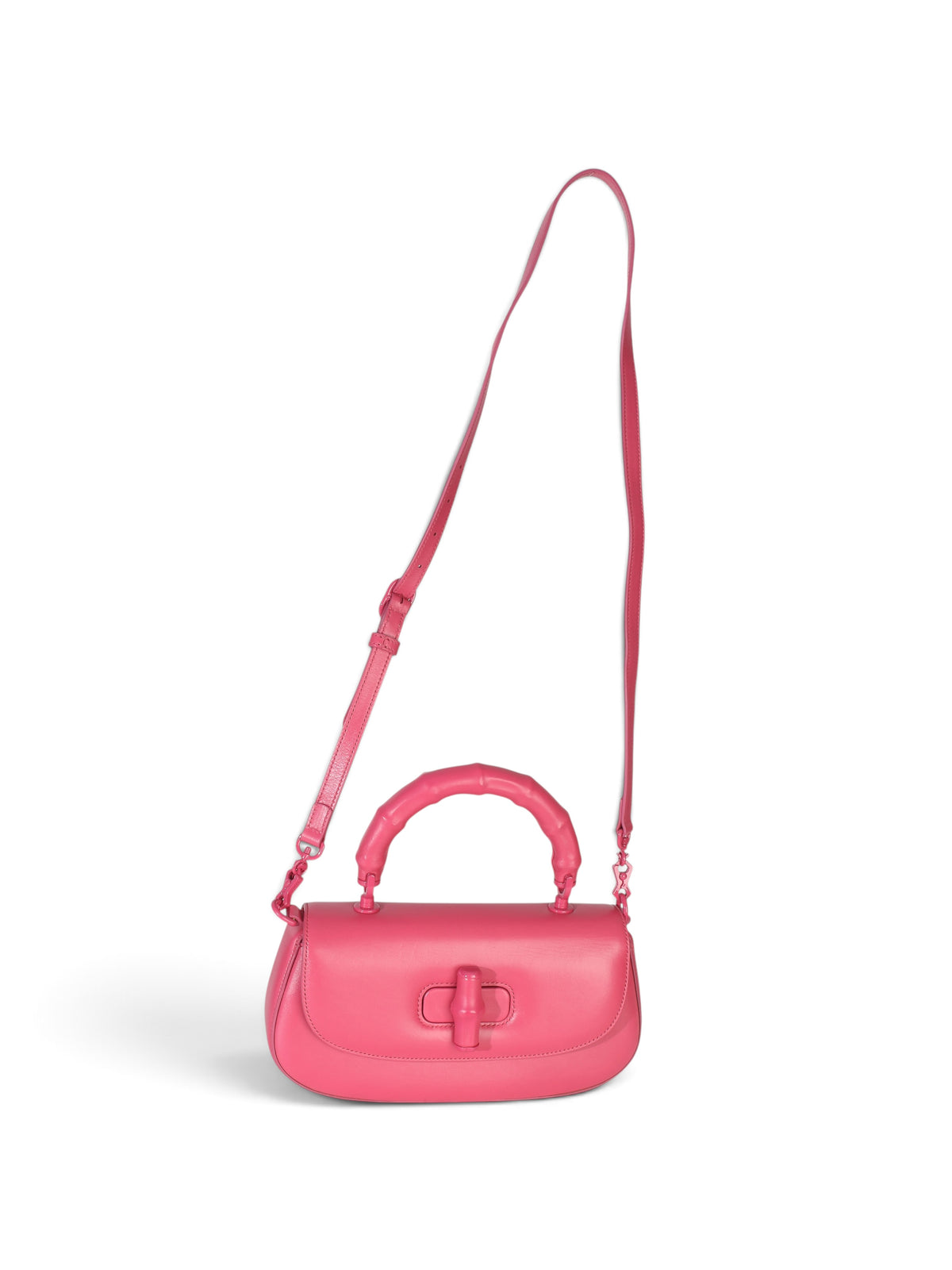 Gucci Pink Calfskin Medium Bamboo Diva Bag