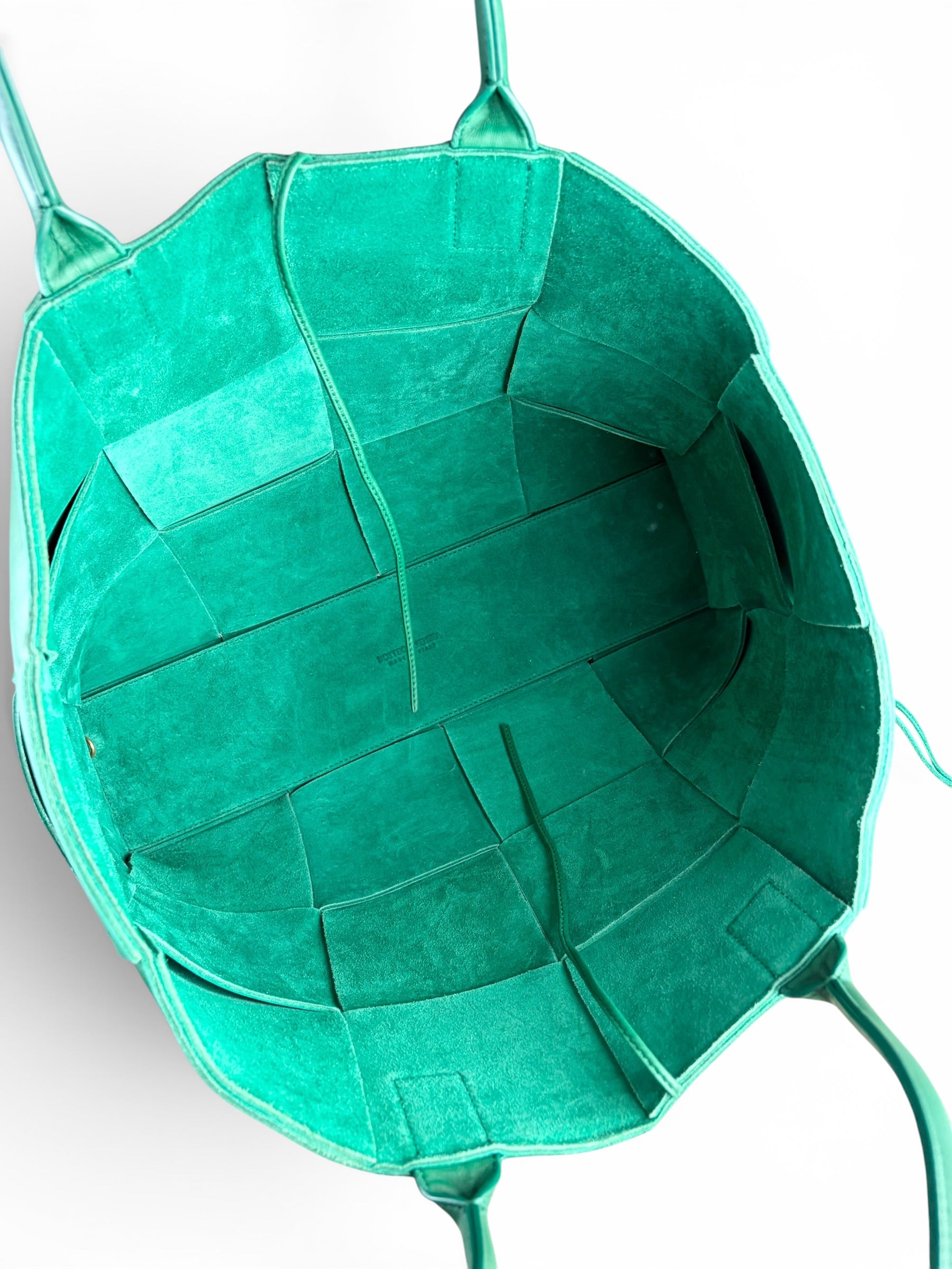 Bottega Veneta Green Maxi Intrecciato Large Arco Tote