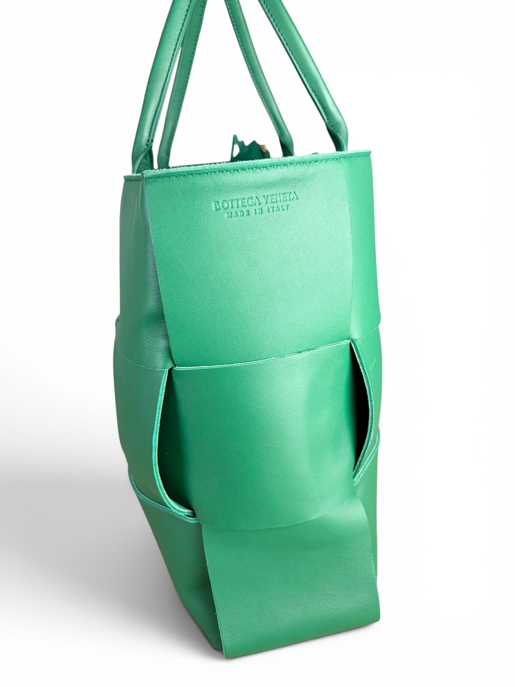 Bottega Veneta Green Maxi Intrecciato Large Arco Tote