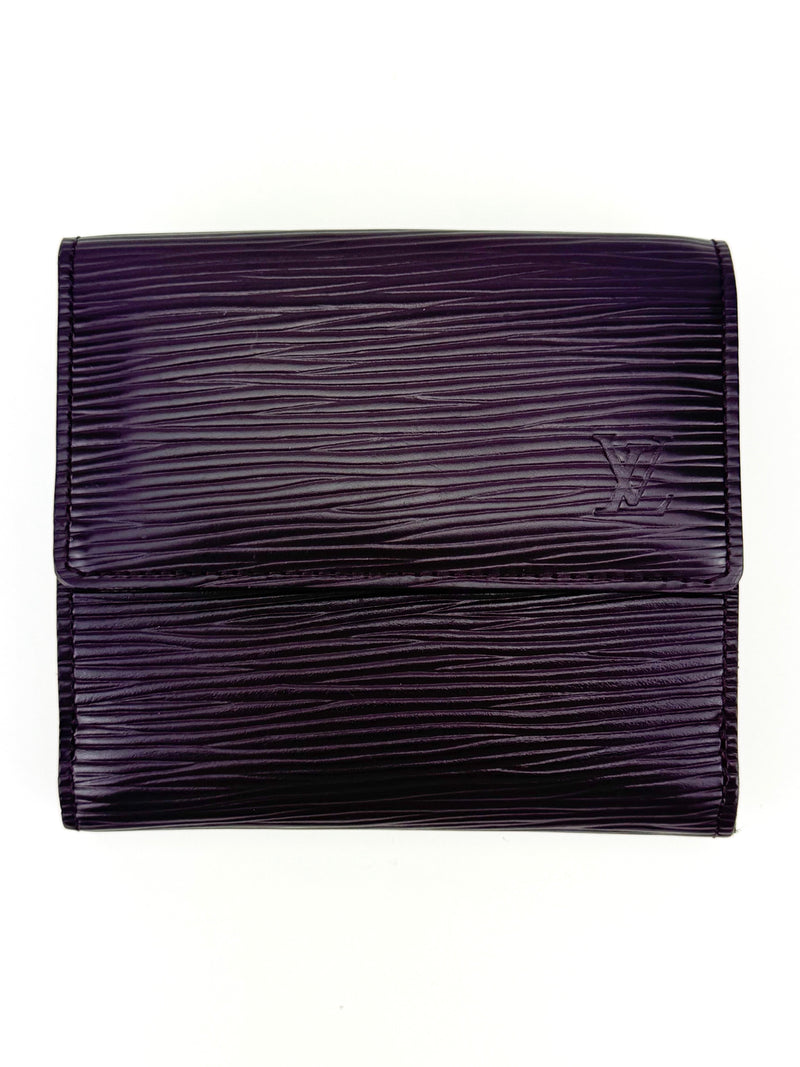 Louis Vuitton Purple Epi Leather Elise Compact Wallet