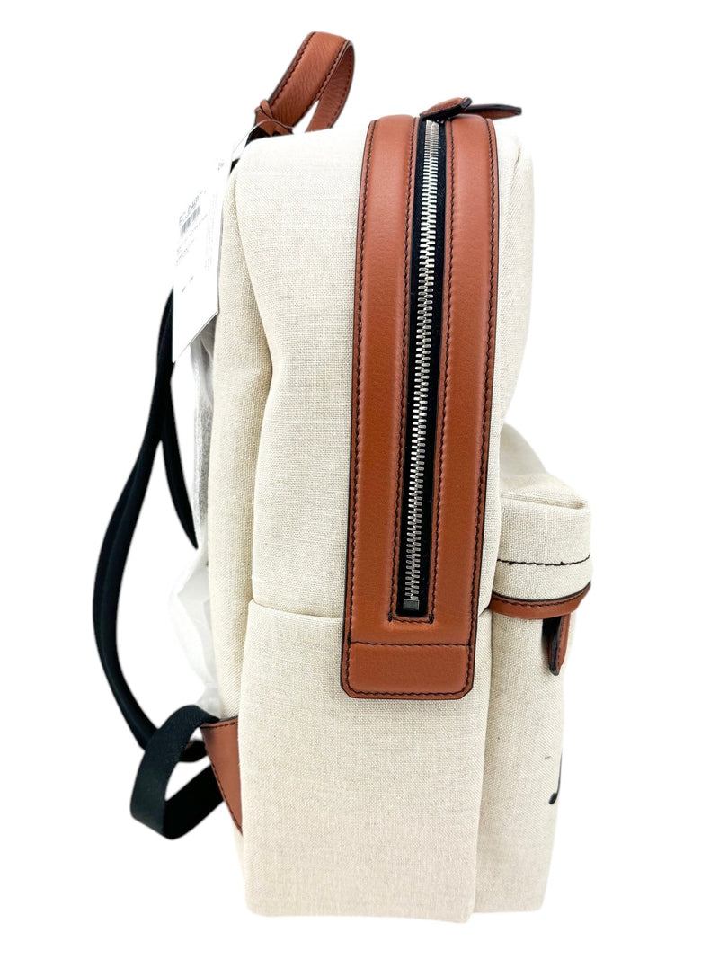 Ferragamo Beige Canvas Backpack