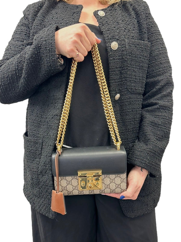 Gucci Beige Monogram Padlock Small GG Shoulder Bag