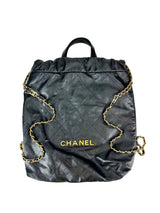 Chanel Black Quilted Lambskin 22 Backpack