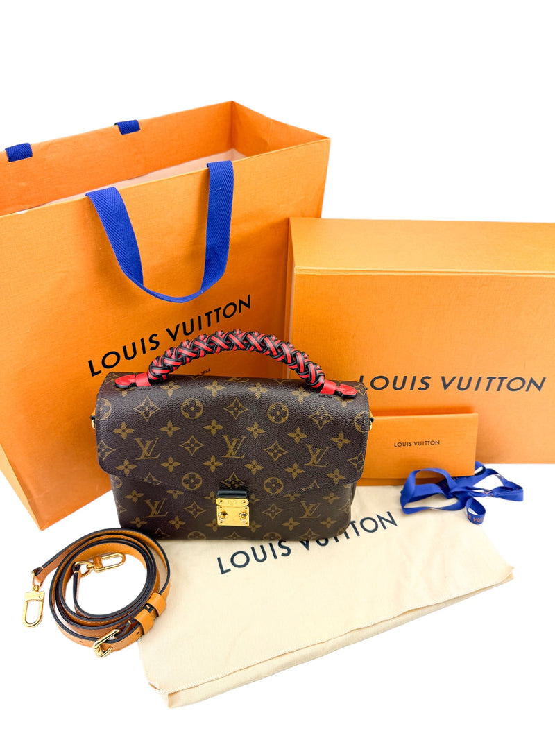 Louis Vuitton Brown Monogram Braided Handle Pochette Matis