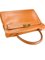 Hermes Vintage Gold Veau Graine Couchevel Kelly 32