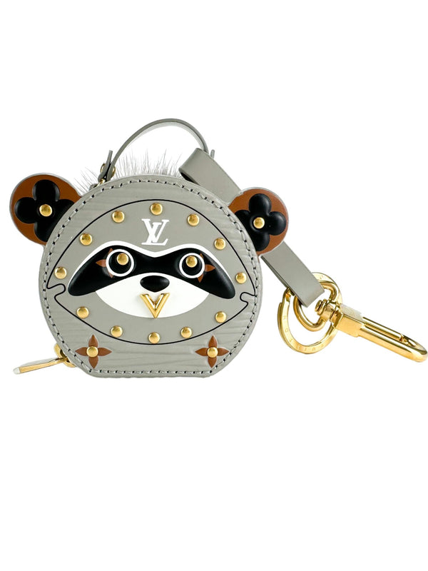 Louis Vuitton Grey Epi Leather Raccoon Charm