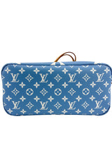 Louis Vuitton Blue Giant Monogram By the Pool Neverfull MM (FULL SET)