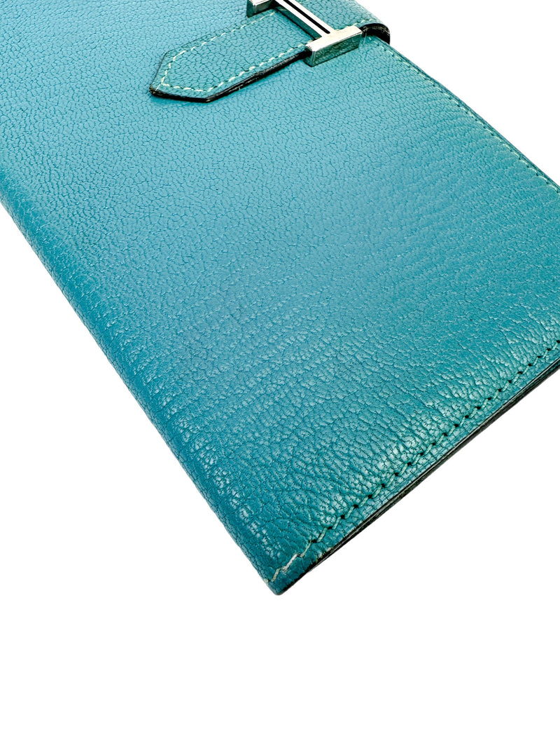 Hermès Blue Jean Epsom Bearn Classic Wallet (Full Set)