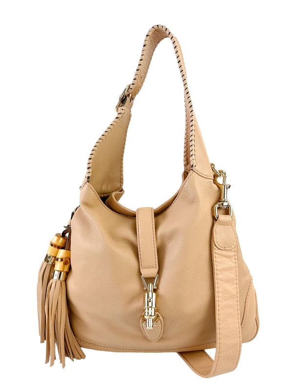 Gucci Beige Leather New Jackie 2 Way