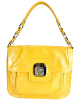 Longchamp Yellow Calfskin Gatsby Handbag