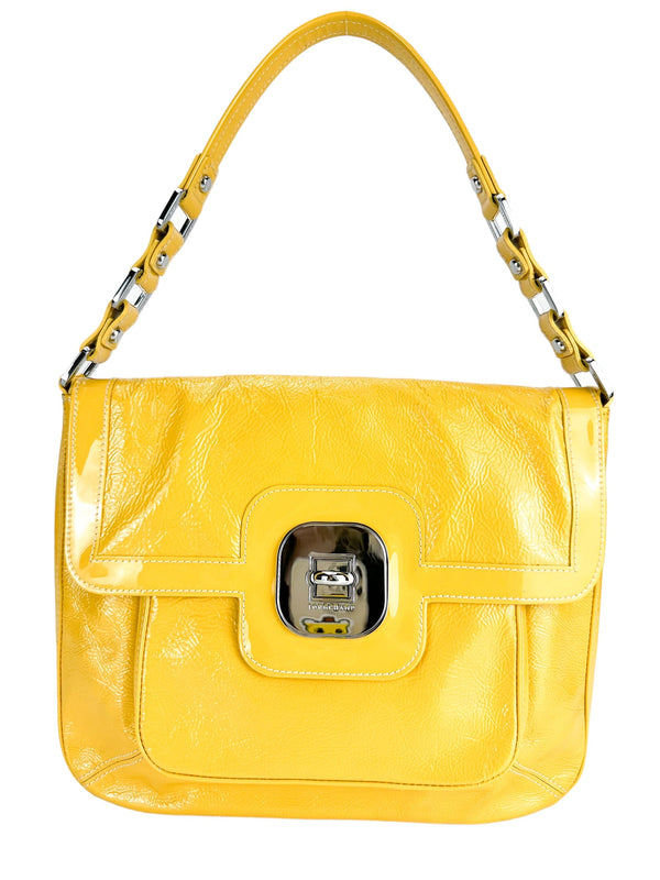 Longchamp Yellow Calfskin Gatsby Handbag