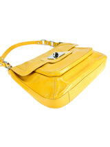 Longchamp Yellow Calfskin Gatsby Handbag