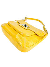 Longchamp Yellow Calfskin Gatsby Handbag