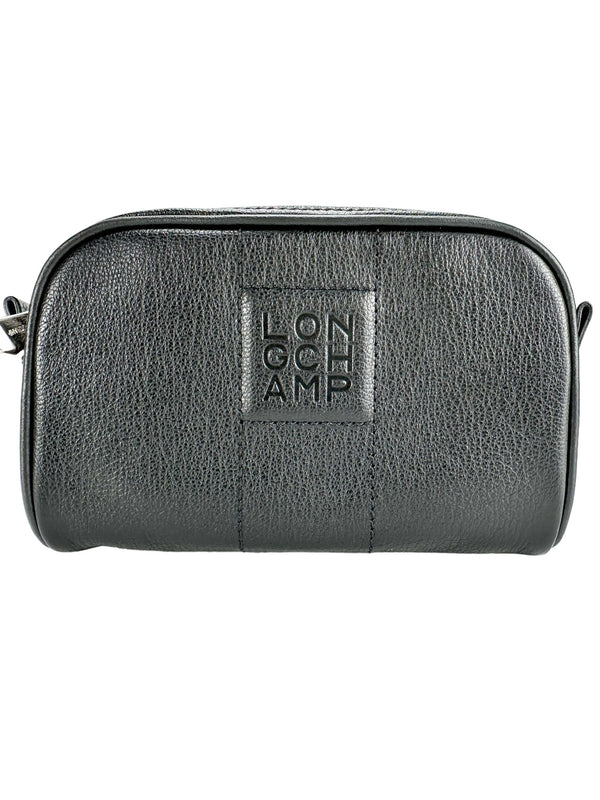 Longchamp Le Pliage Black Calfskin Waistbag