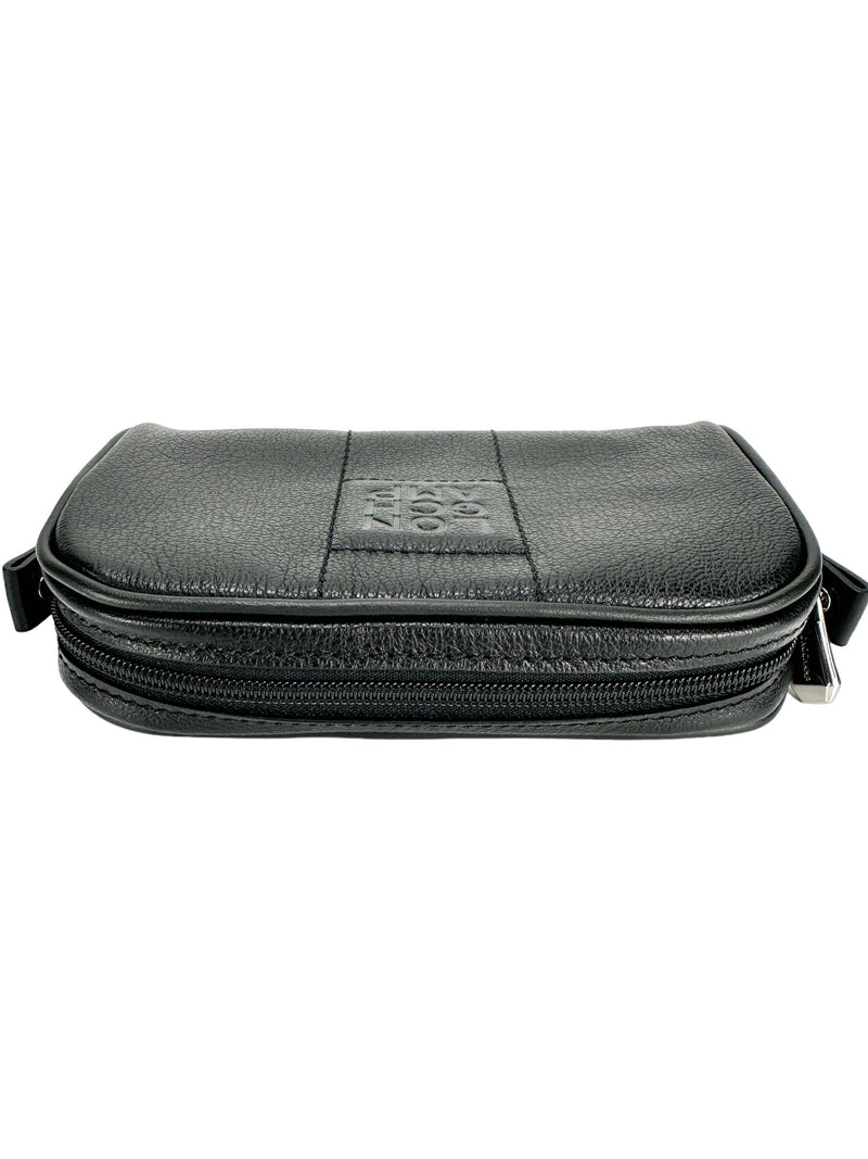 Longchamp Le Pliage Black Calfskin Waistbag