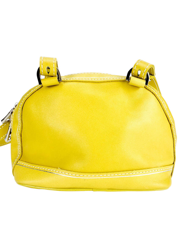 Longchamp Yellow Leather Crossbody Bag