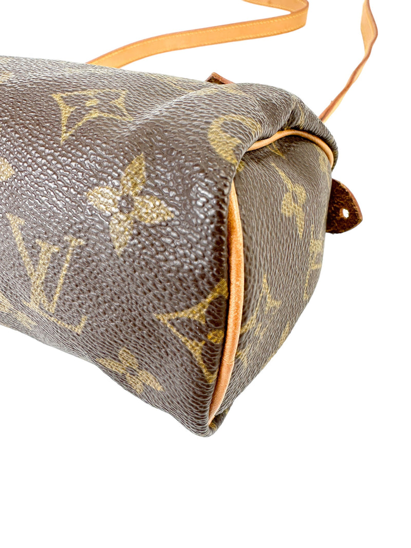 Louis Vuitton Monogram Mini Speedy Bag W/ Strap