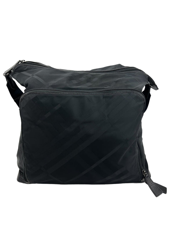 Burberry Black Nylon Leather Diaper Bag