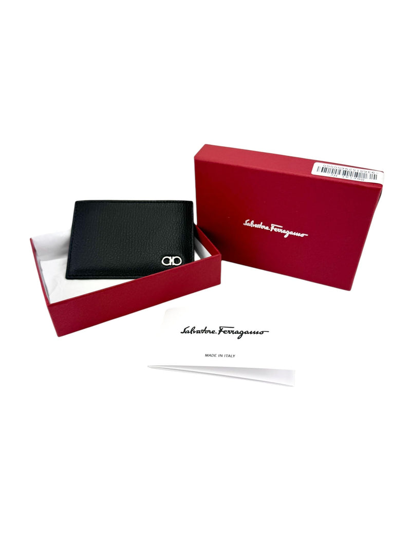 Ferragamo Black Leather Card Holder