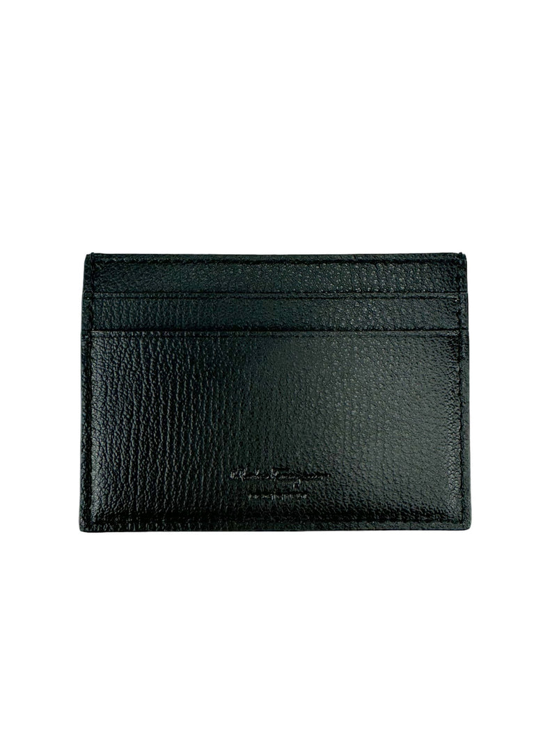 Ferragamo Black Leather Card Holder