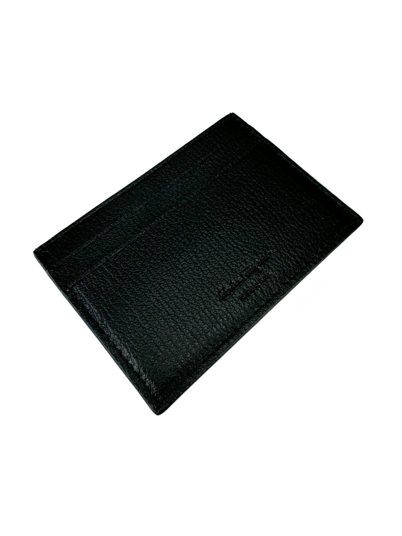 Ferragamo Black Leather Card Holder