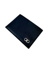 Ferragamo Navy Leather Card Holder