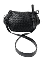 Bottega Veneta Black Intrecciato Flap Bag