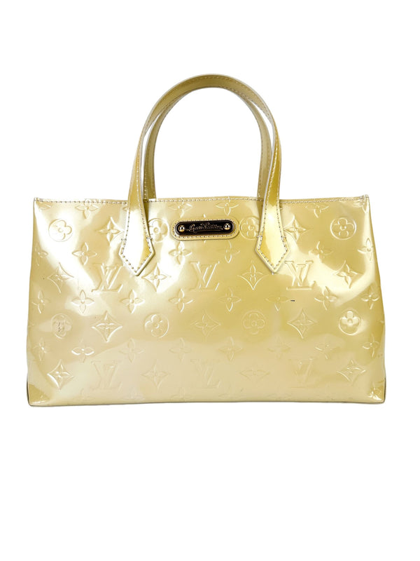 Louis Vuitton Beige Vernis Wilshire PM Bag