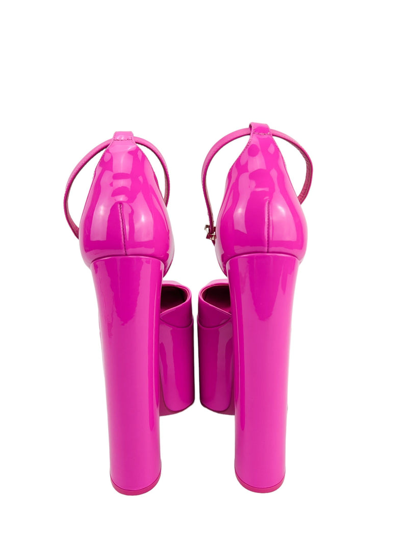 Valentino Hot Pink Patent Leather Platform Heels Size 38 (FULL SET)
