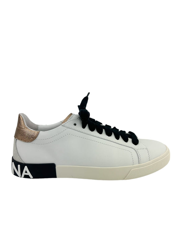 Dolce and Gabbana Calfskin Nappa Portofino Sneakers Size 39 (FULL SET)