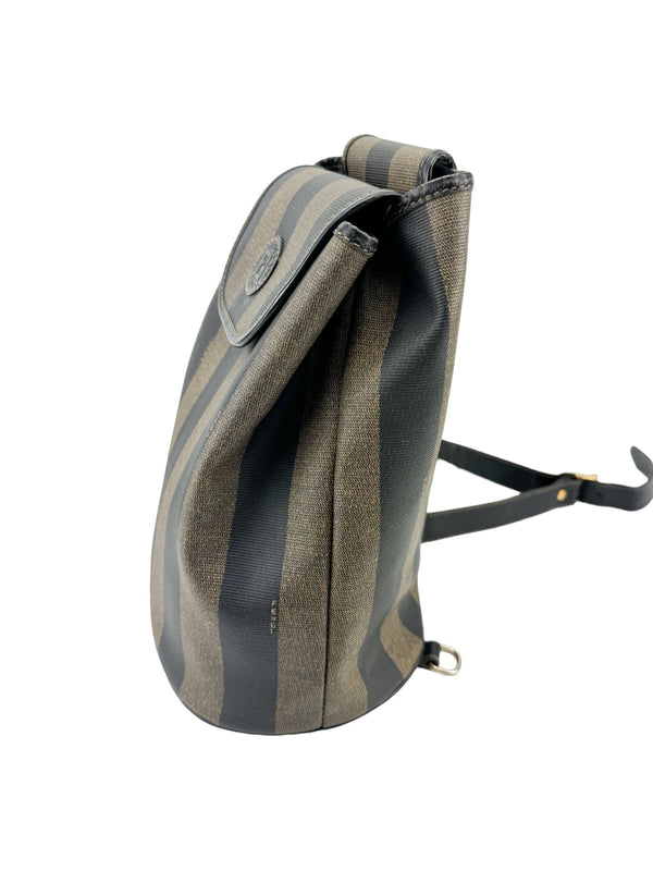 Fendi Brown Pequin Sling Backpack