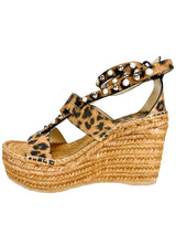 Jimmy Choo Suede Leopard Print Wedges 36.5