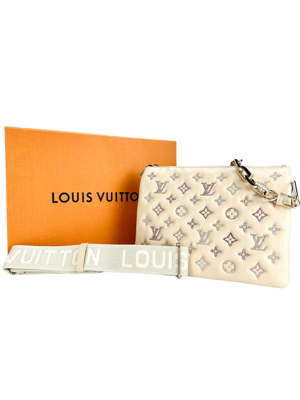 Louis Vuitton Beige Coussin Swarovski PM Full Set