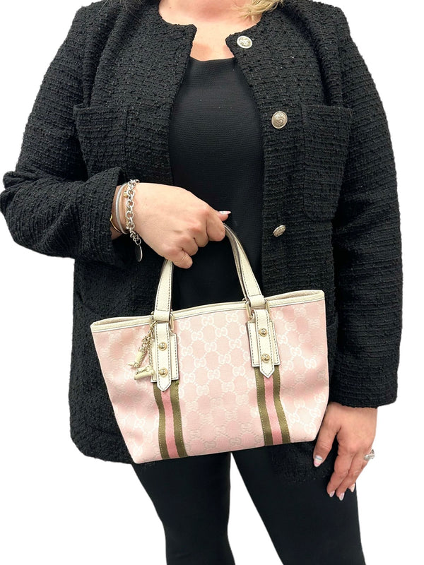 Gucci Pink Canvas Small Bag