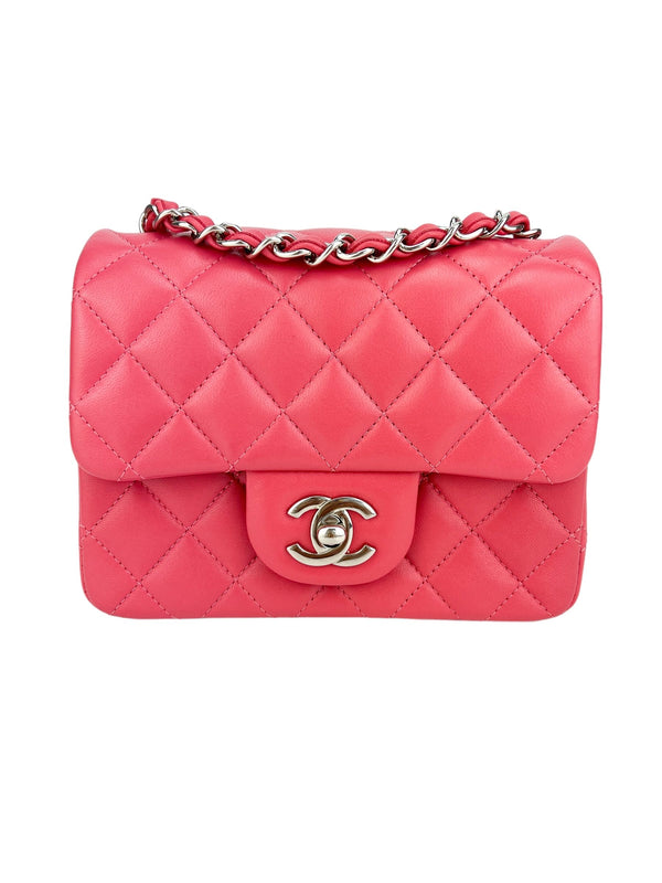 Chanel Mini Square Pink Lambskin Classic