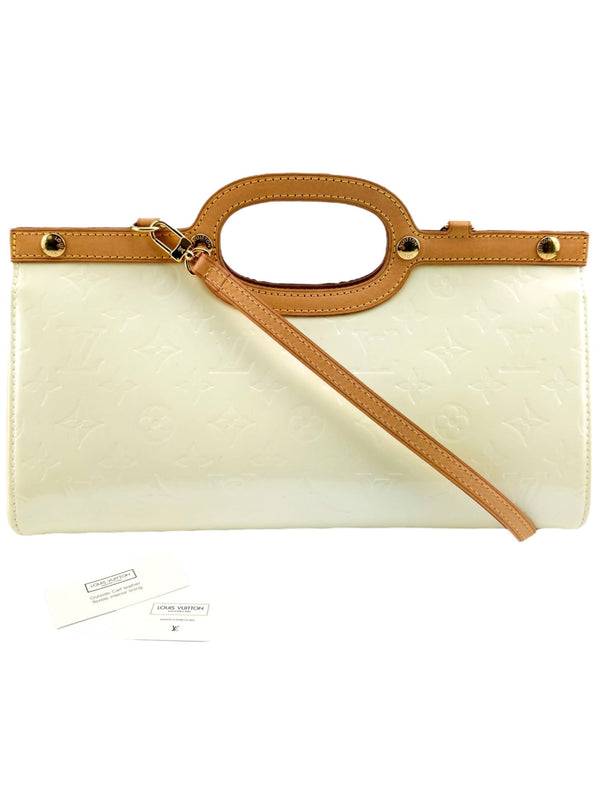 Louis Vuitton Beige Vernis Roxbury Handbag