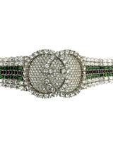 Gucci Multicolor Crystal Double G Tennis Bracelet L