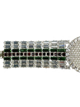 Gucci Multicolor Crystal Double G Tennis Bracelet L